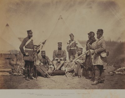 Offiziere und Männer des 89. (Prinzessin Victorias) Infanterieregiments, aus einem Album mit 52 Fotografien im Zusammenhang mit dem Krimkrieg von Roger Fenton